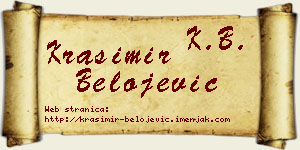 Krasimir Belojević vizit kartica